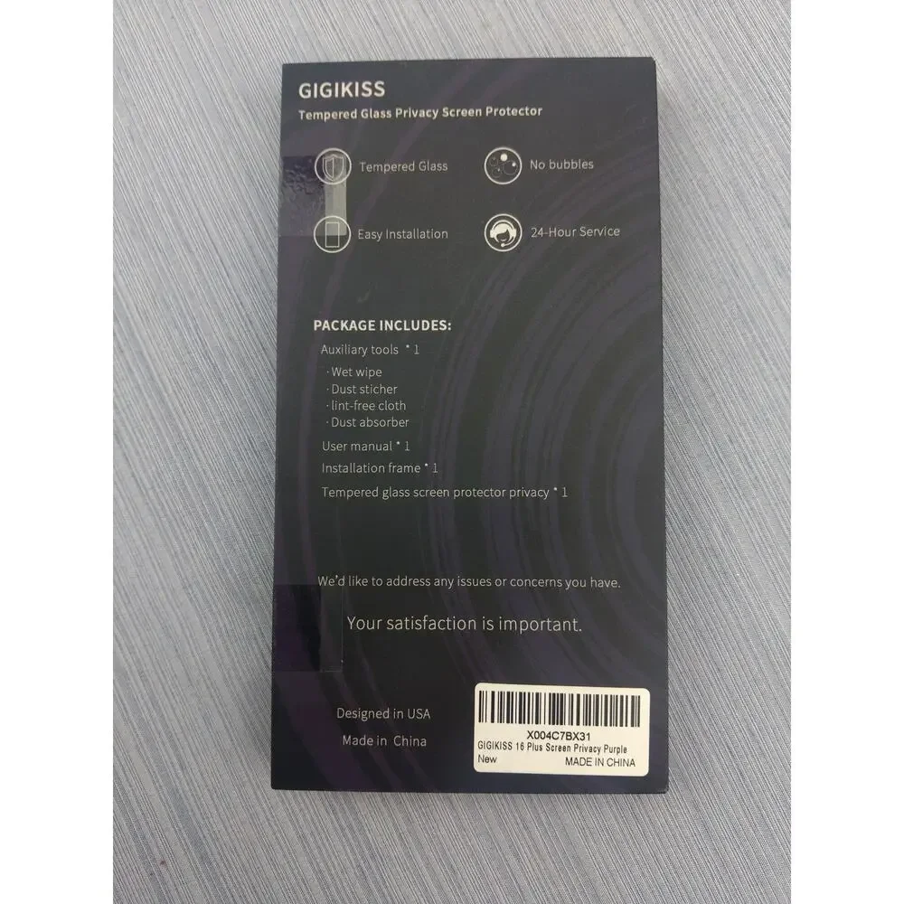 Compatible for iPhone 16 Privacy Screen Protector 6.1 Inch, Purple Gradient